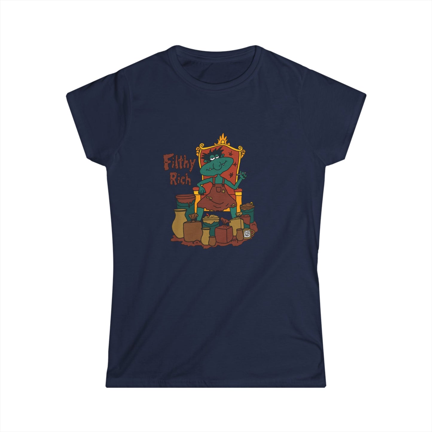 Womens Filthy Rich Pottery Troll T