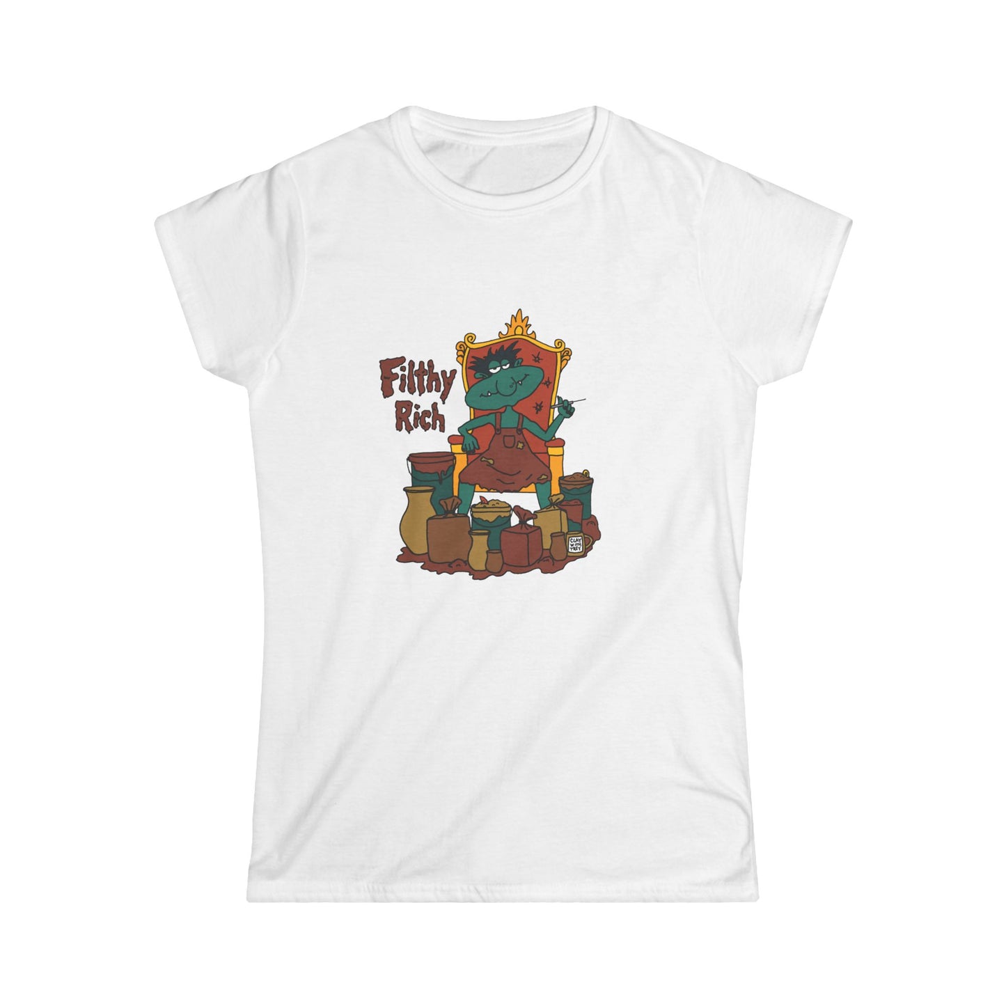 Womens Filthy Rich Pottery Troll T