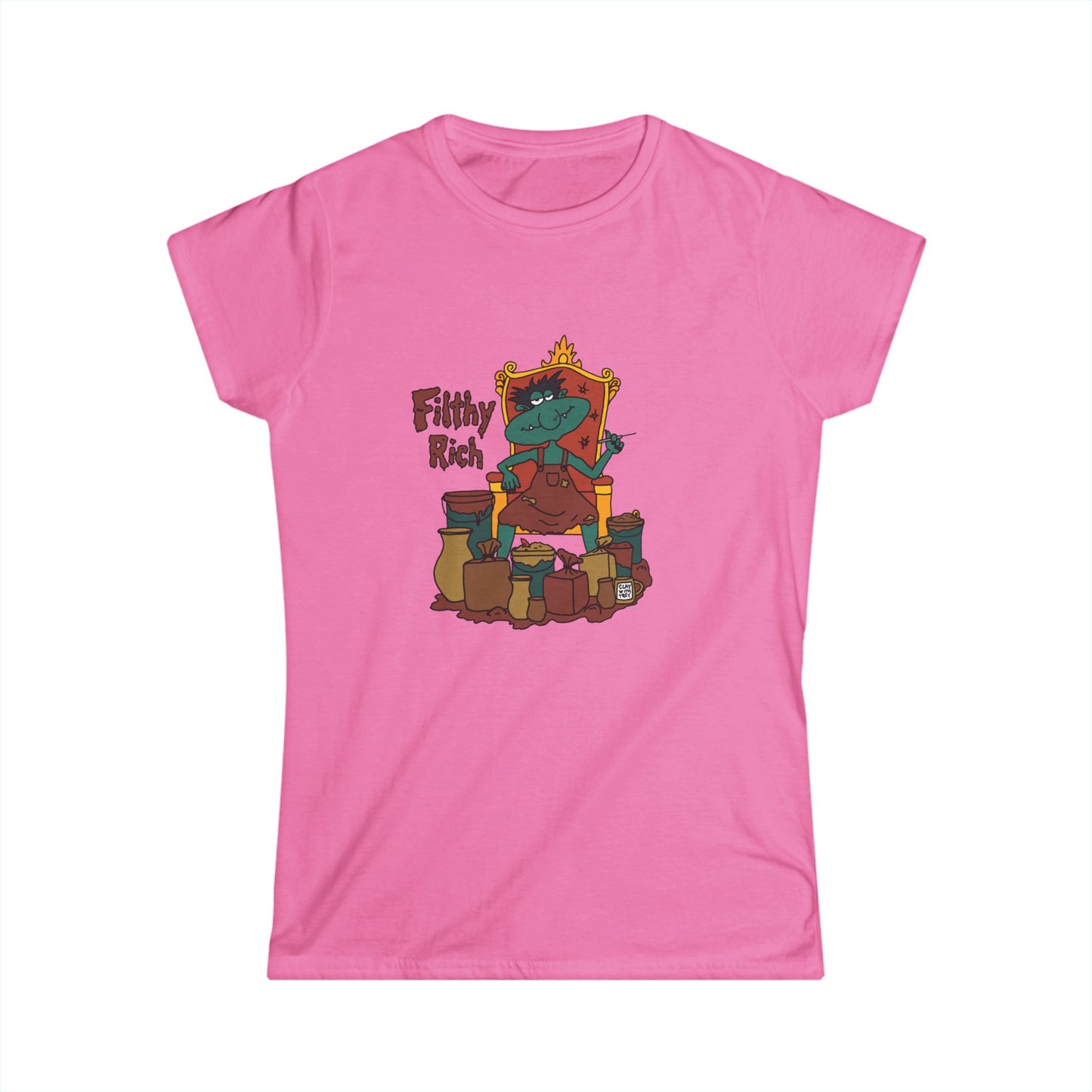 Womens Filthy Rich Pottery Troll T