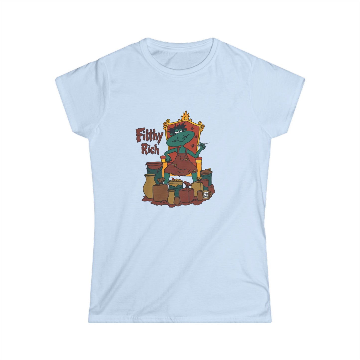Womens Filthy Rich Pottery Troll T